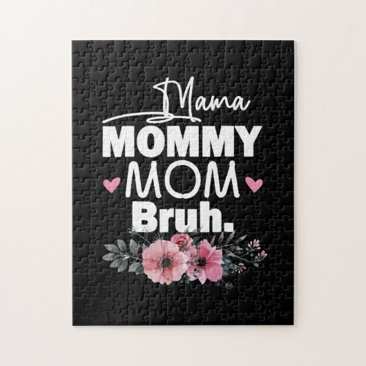 Mutterkunde | Mama Mommy Mama Bruh Floral Birthday Puzzle (Vertikal)