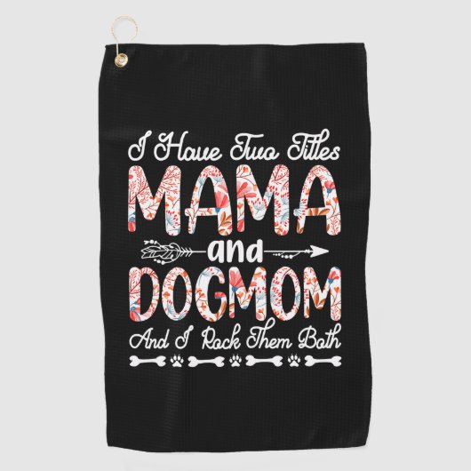Mutterkunde | Mama und Hund Mama Geburtstag Golfhandtuch (Vorderseite)