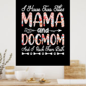Mutterkunde | Mama und Hund Mama Geburtstag Poster (Küche)