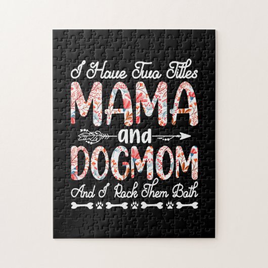 Mutterkunde | Mama und Hund Mama Geburtstag Puzzle (Vertikal)