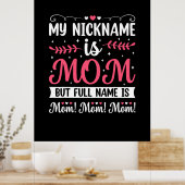 Mutterkunde | Mein Name ist Mama Geburtstag Poster (Küche)