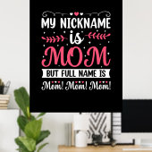 Mutterkunde | Mein Name ist Mama Geburtstag Poster (Heimbüro)