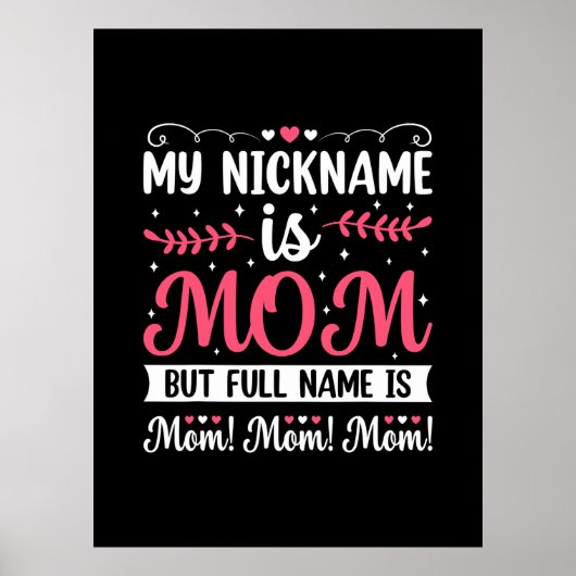 Mutterkunde | Mein Name ist Mama Geburtstag Poster (Vorne)