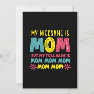 Mutterkunde   Mein Name ist Mommy Birthday Einladung