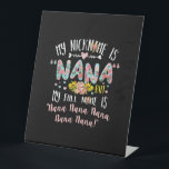 Mutterkunde | Mein Name ist Nana Birthday Sockelschild<br><div class="desc">Mutterkunde | Mein Name ist Nana Birthday</div>