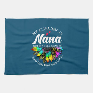 Mutterkunde Mein Name ist Nana Sunflower Xmas Geschirrtuch
