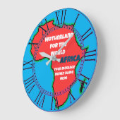 Mutterland für die Welt Große Wanduhr (Winkel)