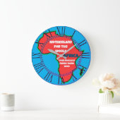 Mutterland für die Welt Große Wanduhr (Zuhause)