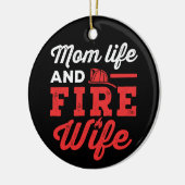 Mutterleben und Feuerwehrfrau Keramik Ornament (Links)