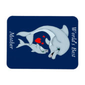 Mutterliche Dolphin-Liebe Magnet (Horizontal)