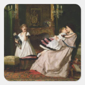 Mutterliche Liebe Quadratischer Aufkleber (Vorderseite)