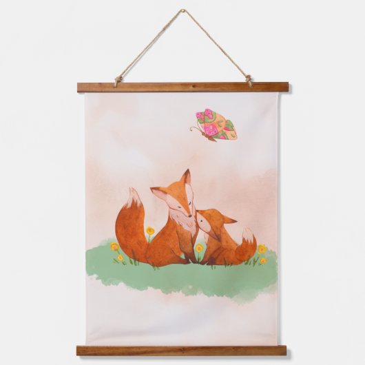 Mütterliche Liebe Wandteppich Mit Holzrahmen (Vorderseite)