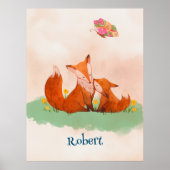 Mütterliche Liebe zwischen einem Mutterfuchs und i Poster (Vorne)