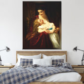 Mütterliche Zuneigung von Hugues Merle Leinwanddruck (Insitu (Schlafzimmer))