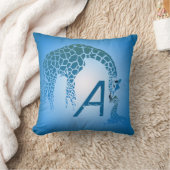 Mutterliches und Niedliches Baby-Giraffe Monogramm Kissen (Decke)