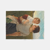 Mutterliebe (Mutter und Tochter lieben) Fleecedecke (Vorderseite (Horizontal))