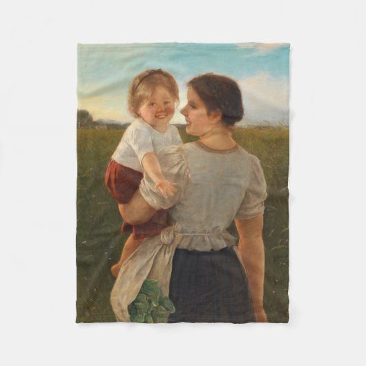 Mutterliebe (Mutter und Tochter lieben) Fleecedecke (Vorderseite)