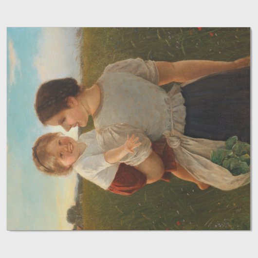 Mutterliebe (Mutter und Tochter lieben) Geschenkpapier (Flach)