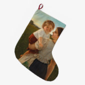 Mutterliebe (Mutter und Tochter lieben) Großer Weihnachtsstrumpf (Vorderansicht (hängend))