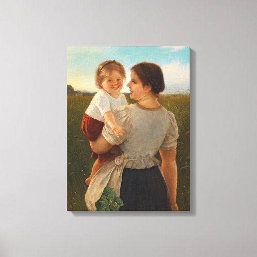 Mutterliebe (Mutter und Tochter lieben) Leinwanddruck (Vorderseite)