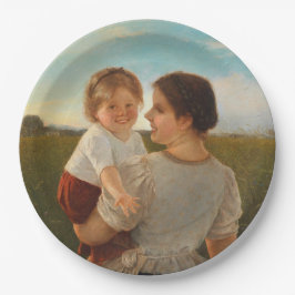 Mutterliebe (Mutter und Tochter lieben) Pappteller