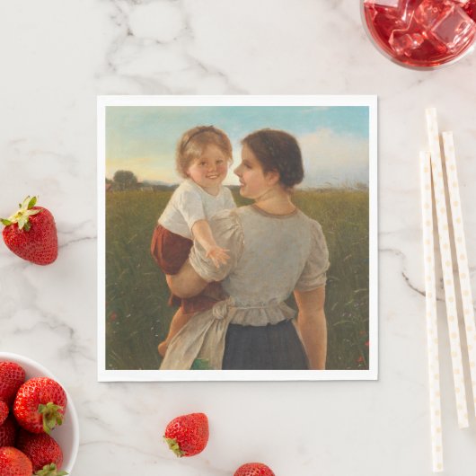 Mutterliebe (Mutter und Tochter lieben) Serviette (Beispiel)