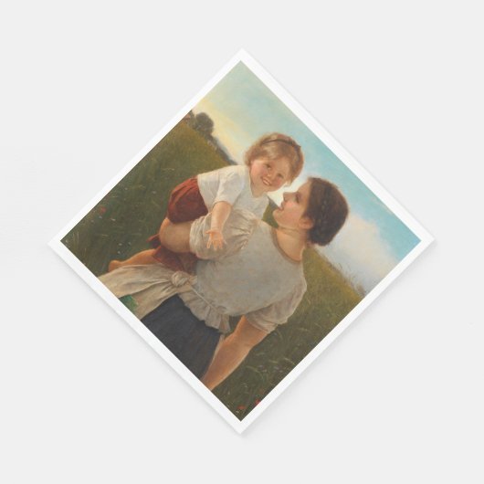 Mutterliebe (Mutter und Tochter lieben) Serviette (Ecke)