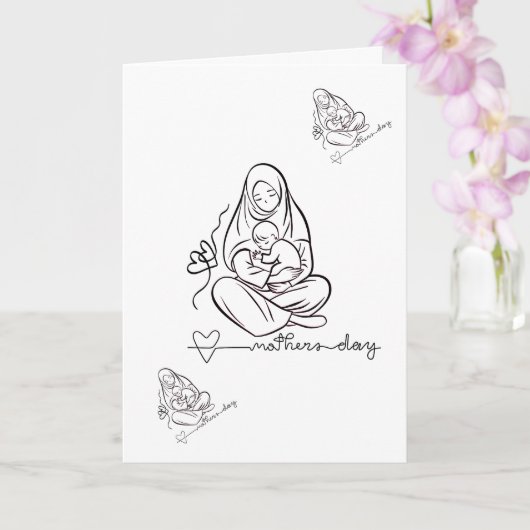 Mutterliebe Schönes Design Karte (Orchidee)