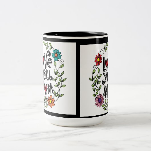 Mutterliebe - Sondertasse Muttertag Zweifarbige Tasse (Mittel)