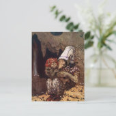 „Mutterliebe“ von John Bauer Postkarte (Stehend Vorderseite)