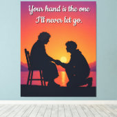Mutterm Geschenk Mama Liebeszitat Leinwand (Insitu (Holzboden))