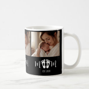 Muttermal Baby Fußabdrücke Foto Muttertag Kaffeetasse