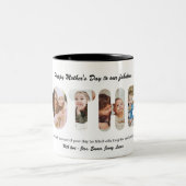 Muttermal Foto-Collage Muttertag Zweifarbige Tasse (Mittel)