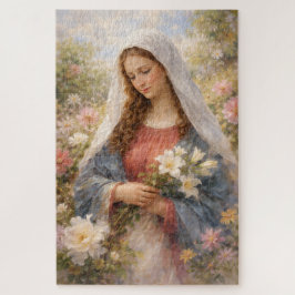 Muttermaria Floral Aquarell Gnade Hingabe Geschenk Puzzle