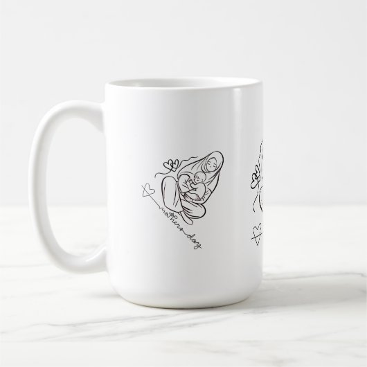 Muttermiet-Shirt Schönes Design Kaffeetasse (Links)