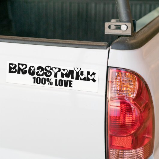 Muttermilch = 100% Liebe Autoaufkleber (Auf Lkw)