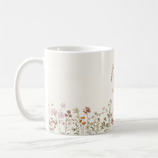 Muttermilch etablierte Wildblume Terracotta Kinder Kaffeetasse (Links)