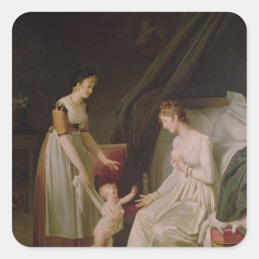 Muttermilch Quadratischer Aufkleber (Vorderseite)