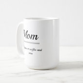 Muttermilch-Tasse – Läuft auf Kaffee und Fürsorge Kaffeetasse (Vorderseite Links)