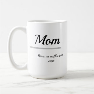 Muttermilch-Tasse – Läuft auf Kaffee und Fürsorge Kaffeetasse