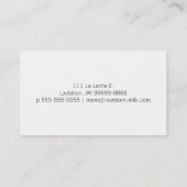 Muttermilch Telefonnummerkarte (Rückseite)