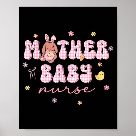 Muttermilchpflegerin Ostertag Mbu Osterhase Eier Poster (Vorne)