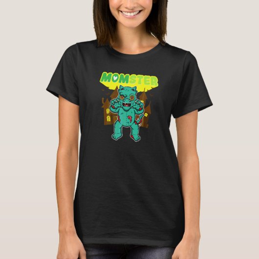 Muttermonster Schreckliche Halloween-Mutter Grusel T-Shirt (Vorderseite)