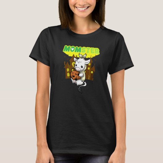 Muttermonster Ungeheuer Mutter Gruselig Halloween T-Shirt (Vorderseite)