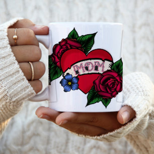 Muttermotiv-Tattoo-Foto-Tasse Kaffeetasse