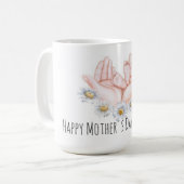 Muttermund Babyfüße Blumiger Becher Kaffeetasse (Vorderseite Links)