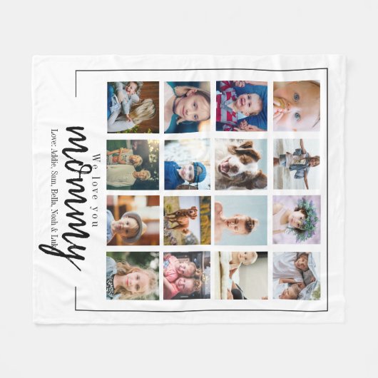 Muttermütter Geschenk Mutter Foto Collage Fleecedecke (Vorderseite (Horizontal))