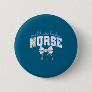 Muttermutter-Krankenschwester-Team Coquette Blau S Button