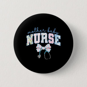 Muttermutter-Krankenschwester-Team-Kokette-Blaues  Button