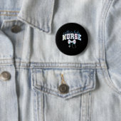 Muttermutter-Krankenschwester-Team-Kokette-Blaues Button (Beispiel)